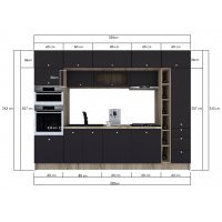 Bucatarie ZONE A 320 FRONT MDF K002 / decor 258